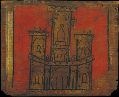 Pannello del soffitto con castello da Unbekannt Unbekannt